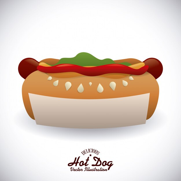 Vector diseño de hot dog