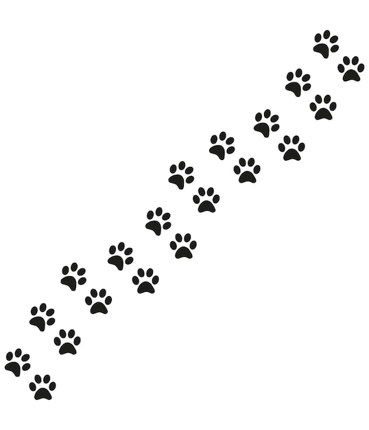 Diseño de huella de huellas de perros y gatos