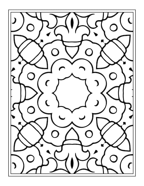 Diseño de huevo de página de libro para colorear de mandala para adultos