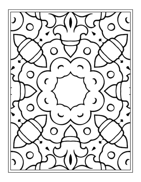 Diseño de huevo de página de libro para colorear de mandala para adultos