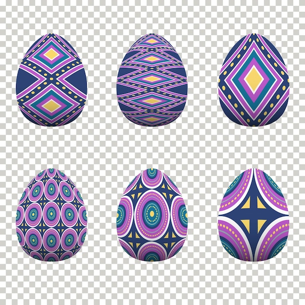 Diseño de huevos coloridos en celebración del día de Pascua ilustración vectorial Eps10