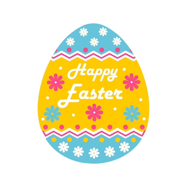 Diseño de huevos de Pascua vintage Diseño de huevo de Pascua feliz Diseño plano vectorial de ilustración Huevos de Pascuas con diferentes texturas sobre un fondo blanco