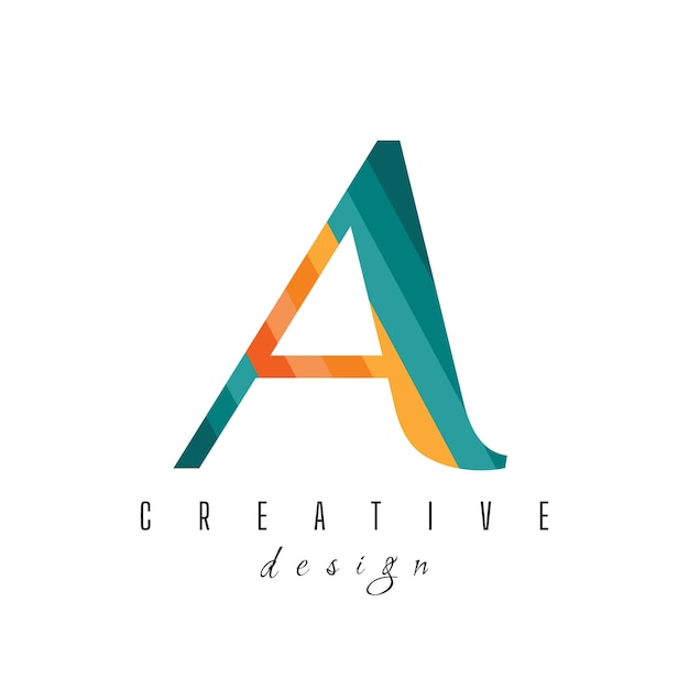Un diseño de icona de logotipo de letra colorida plantilla creativa para negocios