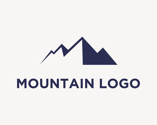 Diseño de la icona del logotipo del pico de la montaña plantilla vectorial abstracta