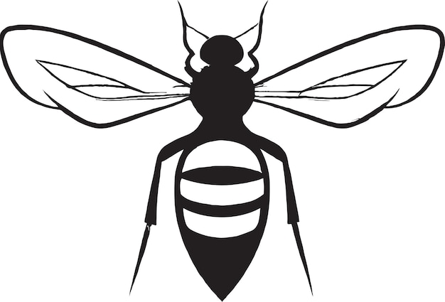 Diseño de icono de abeja vectorial para marcas de suplementos de polen