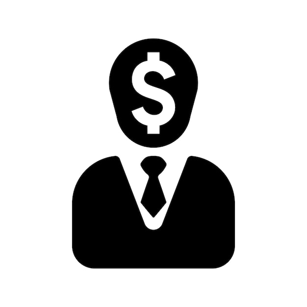 Diseño del icono del agente de ventas de dinero
