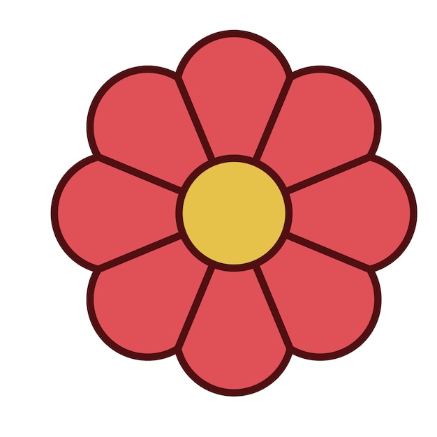 diseño de icono aislado flor hermosa