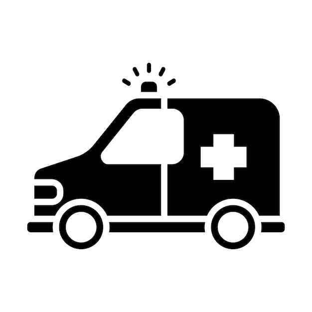 Diseño del icono de la ambulancia Diseño de la ilustración