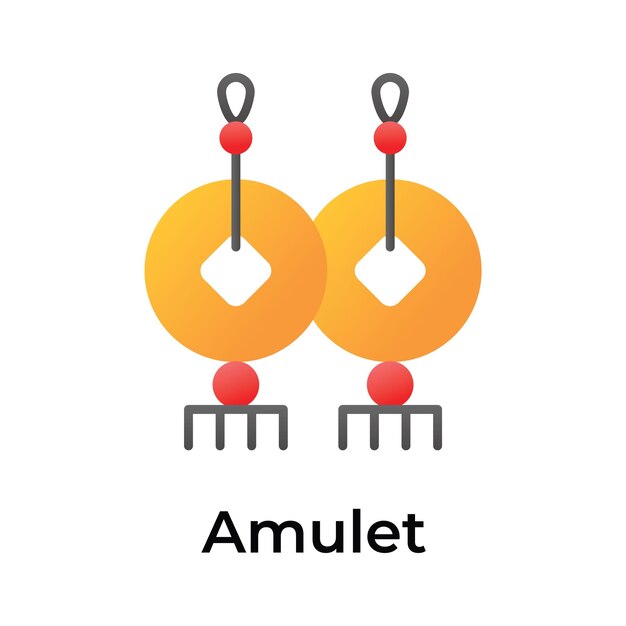 Diseño de icono de amuleto en estilo de moda listo para usar vector