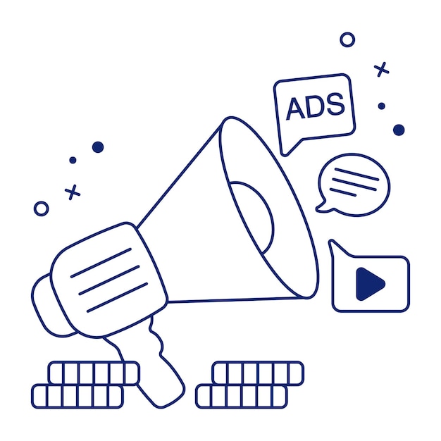 Un diseño de icono de anuncio