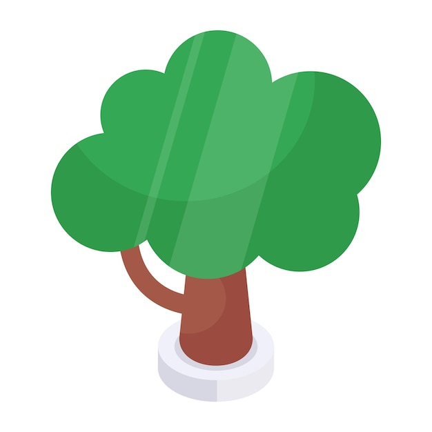 Un diseño de icono de árbol