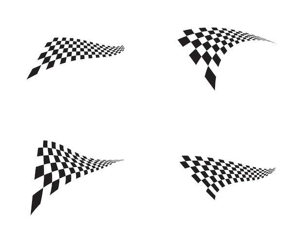 Diseño de icono de bandera de carrera