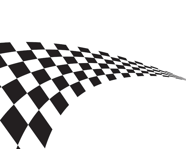 Diseño de icono de bandera de carrera