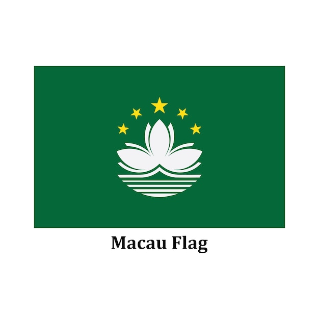 Diseño del icono de la bandera de Macao