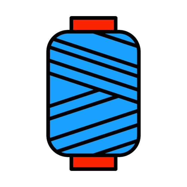 Diseño del icono de la bobina de hilo Diseño de la ilustración