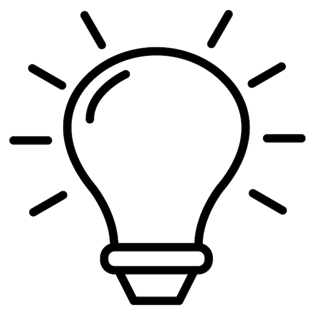 Diseño del icono de la bombilla Diseño de la ilustración
