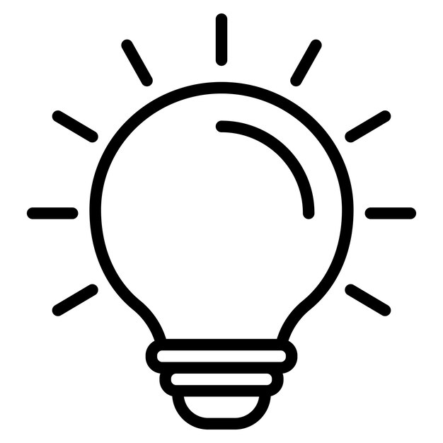 Diseño del icono de la bombilla Diseño de la ilustración
