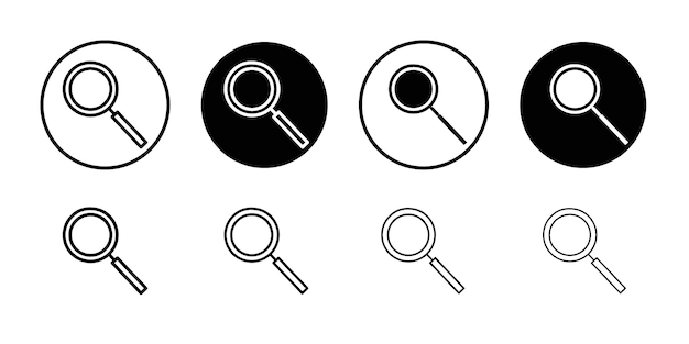 El diseño del icono de búsqueda es plano y sencillo