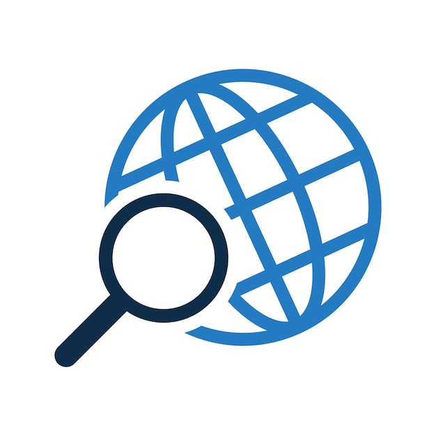 Diseño del icono de búsqueda global del globo