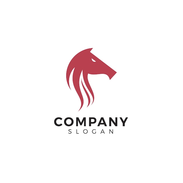 diseño de icono de caballo minimalista simple de ilustración de logotipo