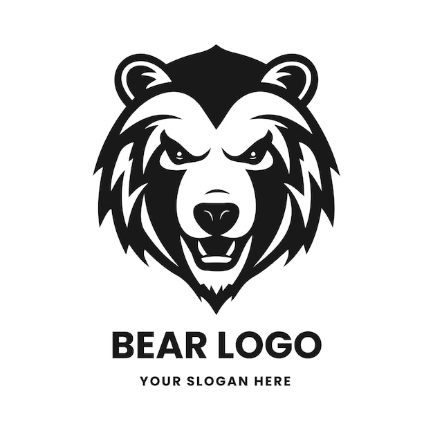 Diseño de icono de cabeza aislado en un fondo blanco Ilustración moderna en blanco y negro Diseño de silueta minimalista simple para el tatuaje del logotipo y la impresión de camiseta
