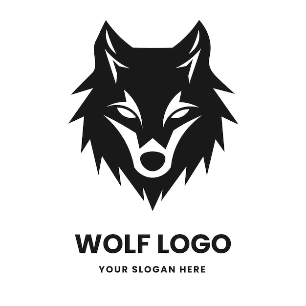 Diseño de icono de cabeza aislado en un fondo blanco Ilustración moderna en blanco y negro Diseño de silueta minimalista simple para el tatuaje del logotipo y la impresión de camiseta