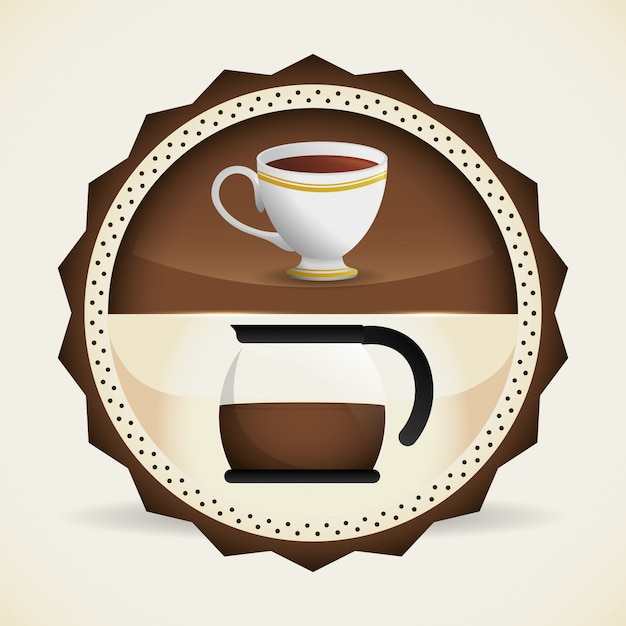 Diseño de icono de café