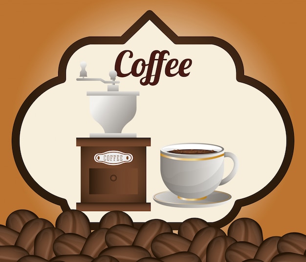 Diseño de icono de café