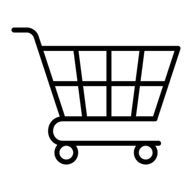 Diseño del icono del carrito de compras Diseño de ilustración