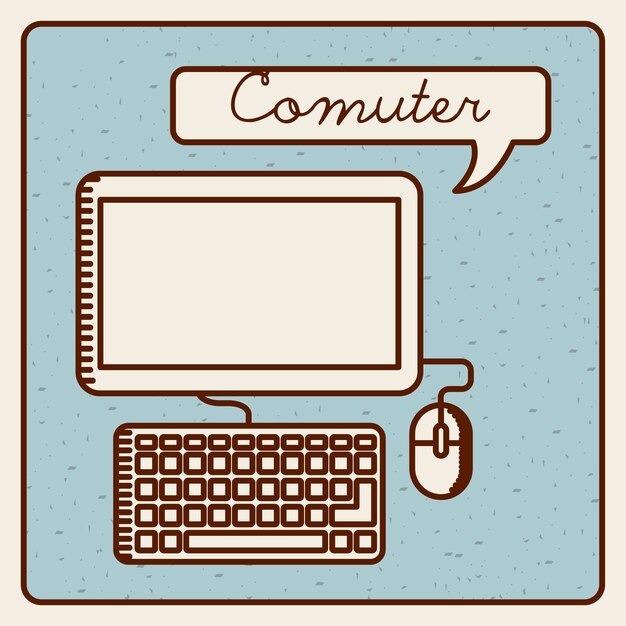 diseño de icono de computadora, ilustración vectorial gráfico eps10