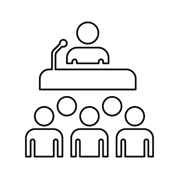 Diseño del icono de la conferencia de negocios