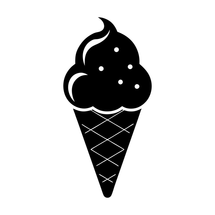 Diseño de icono de cono de helado vectorial