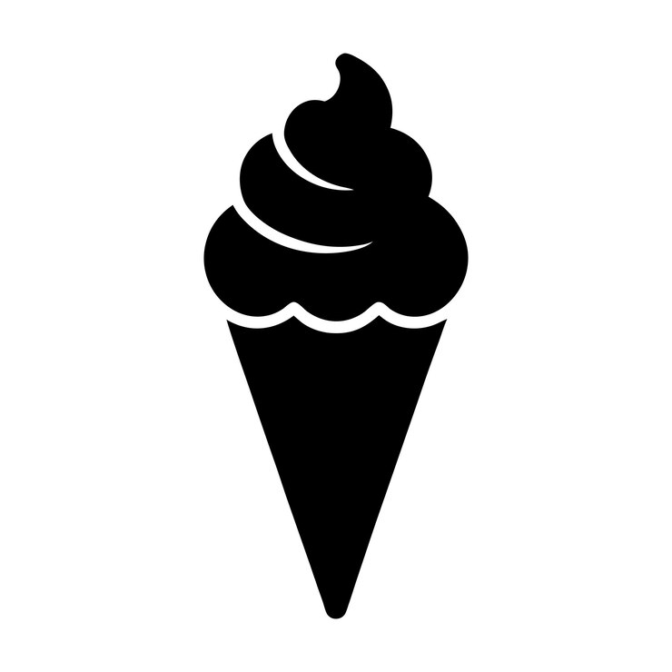 Diseño de icono de cono de helado vectorial