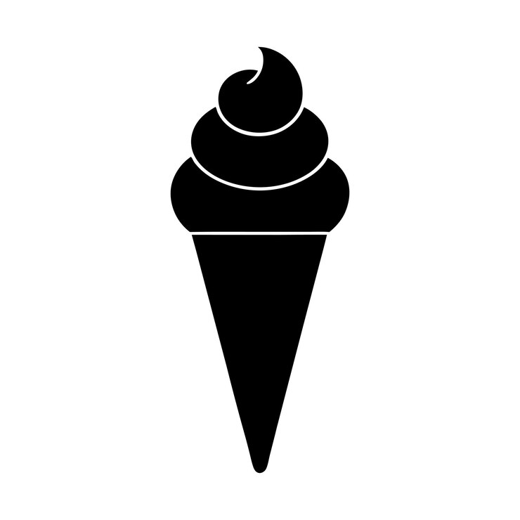 Diseño de icono de cono de helado vectorial