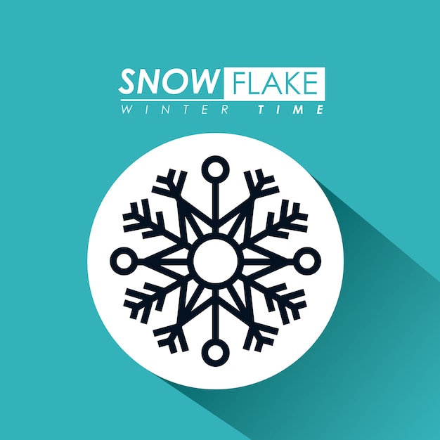 diseño de icono de copo de nieve