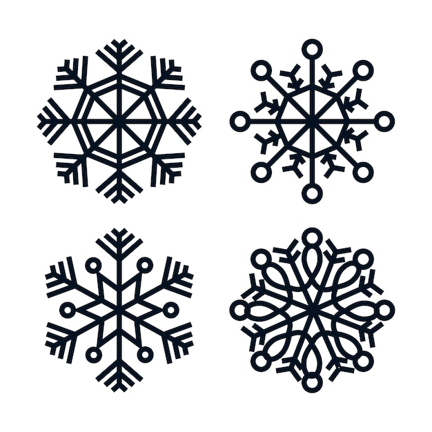 diseño de icono de copo de nieve