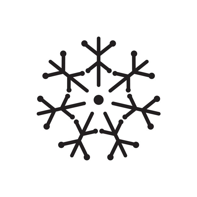 Diseño del icono del copo de nieve