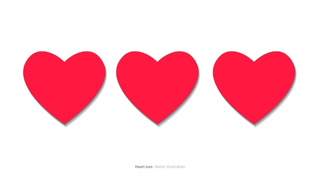 Diseño del icono del corazón Ilustración vectorial del símbolo del amor