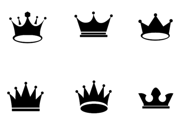 Diseño de icono de corona con vector