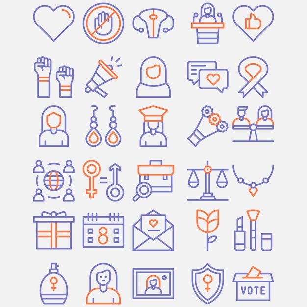diseño de icono del día de la mujer