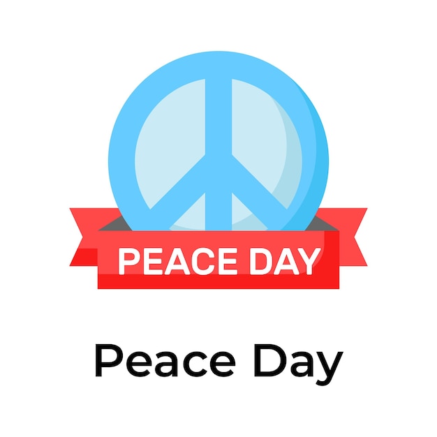 Diseño de icono del Día Mundial de la Paz listo para usar vector editable