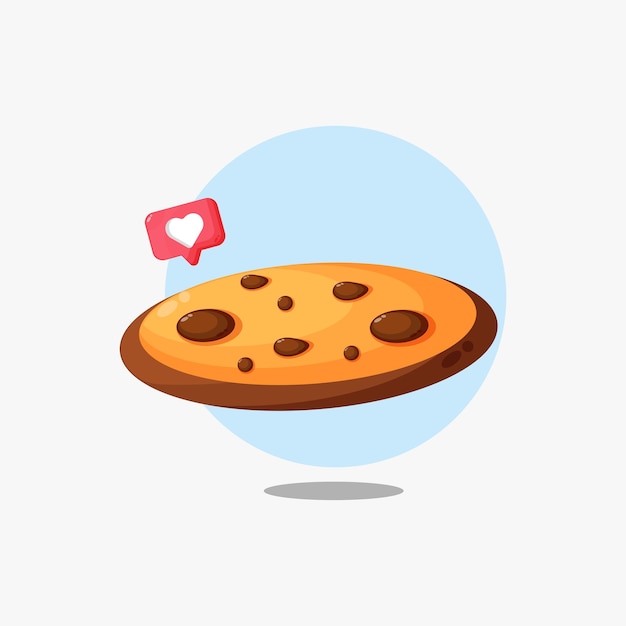 Diseño de icono de dibujos animados de galletas de chocolate