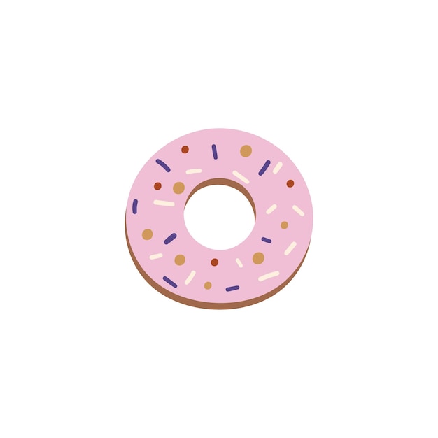 Diseño de icono de donut. Ilustración vectorial.