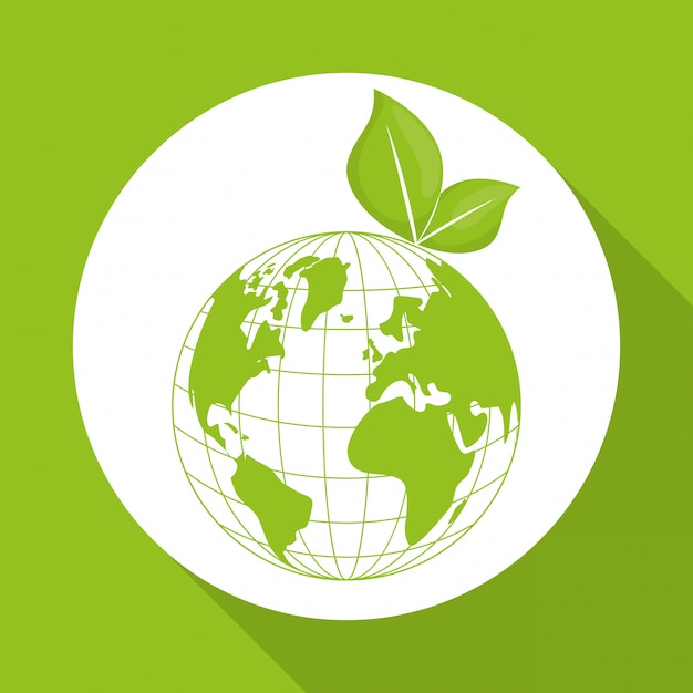 Diseño de icono de ecología