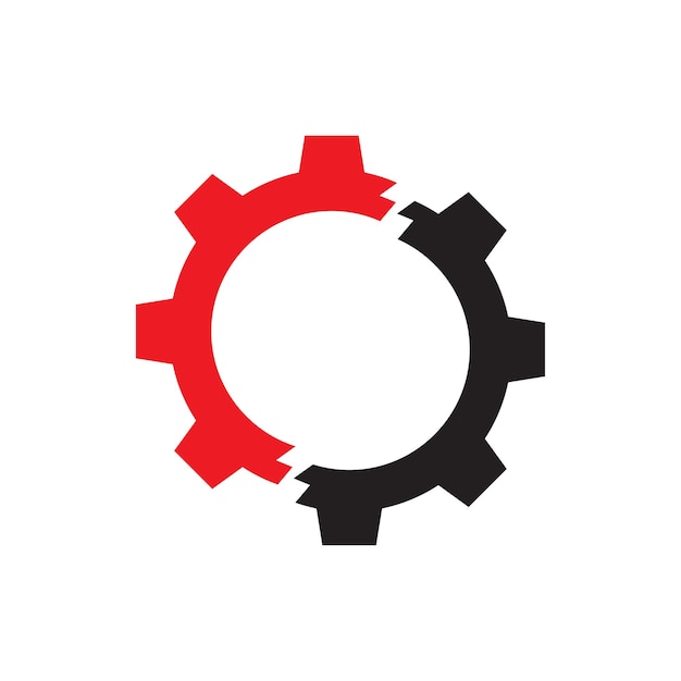 Diseño del icono del engranaje roto