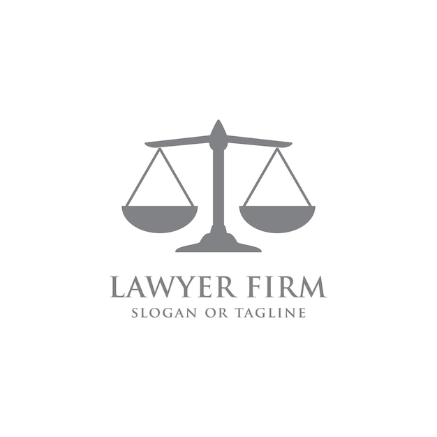 Diseño de icono de escala Diseño de logotipo de equilibrio creativo relacionado con bufete de abogados o abogados