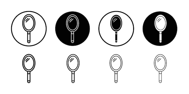 El diseño del icono del espejo es plano y sencillo