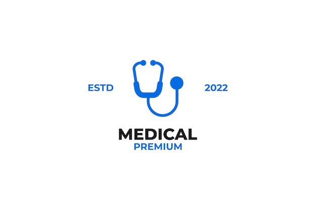 Diseño de icono de estetoscopio. ilustración de plantilla de logotipo de salud y medicina