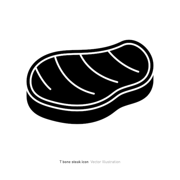 Diseño del icono del filete Tbone Icono vectorial del filete de res aislado en una ilustración vectorial de fondo blanco