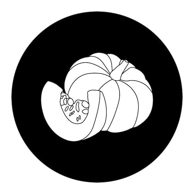 diseño del icono de la fruta de calabaza